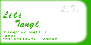 lili tangl business card